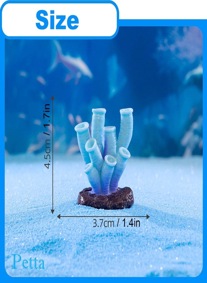 Petta Resin Coral Plant Decorations Artificial Ornament Decor Resin Colorful Coral Reef Decoration Accessories for Betta Fish Tank Aquarium Landscape,Small,5 Pcs - Image 5